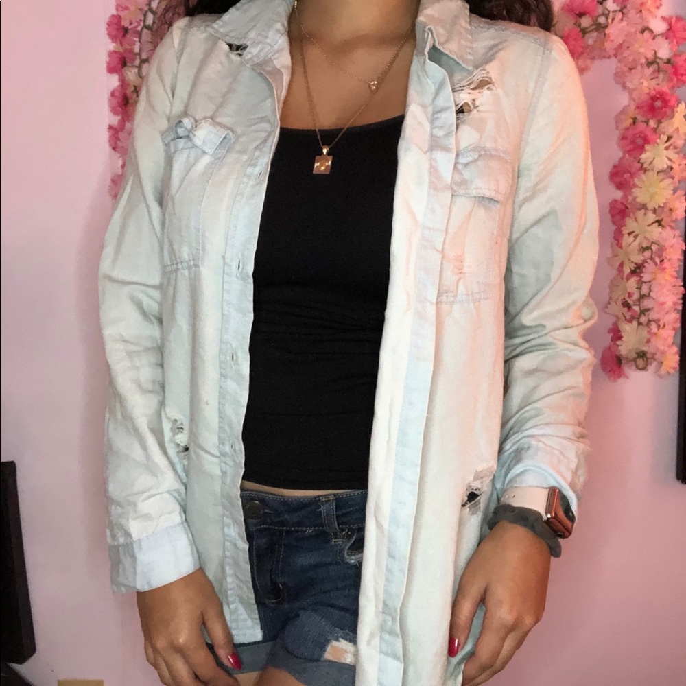 Ripped button up shirt